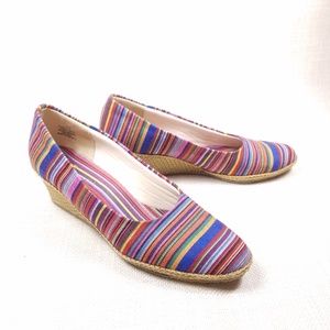 SO Beacon Textile Woven Wedge Heels Size 8N